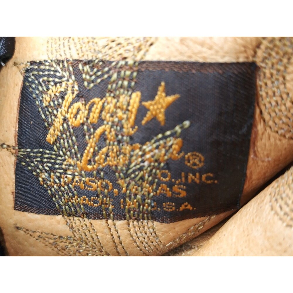 Vintage Tony Lama Lizard Western Boots Men's Size 9.5 D Dark Brown #Y6898 - Picture 12 of 12